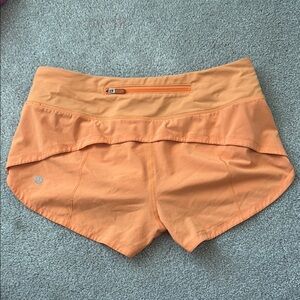 Lululemon Athletica Orange Athletic Shorts Lightweight Performance